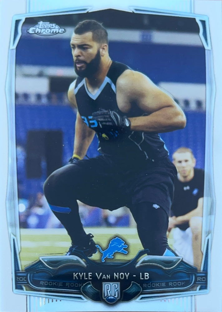 Kyle Van Noy #205 Detroit Lions Rookie | 2014 Topps Chrome | NFL Football (front)