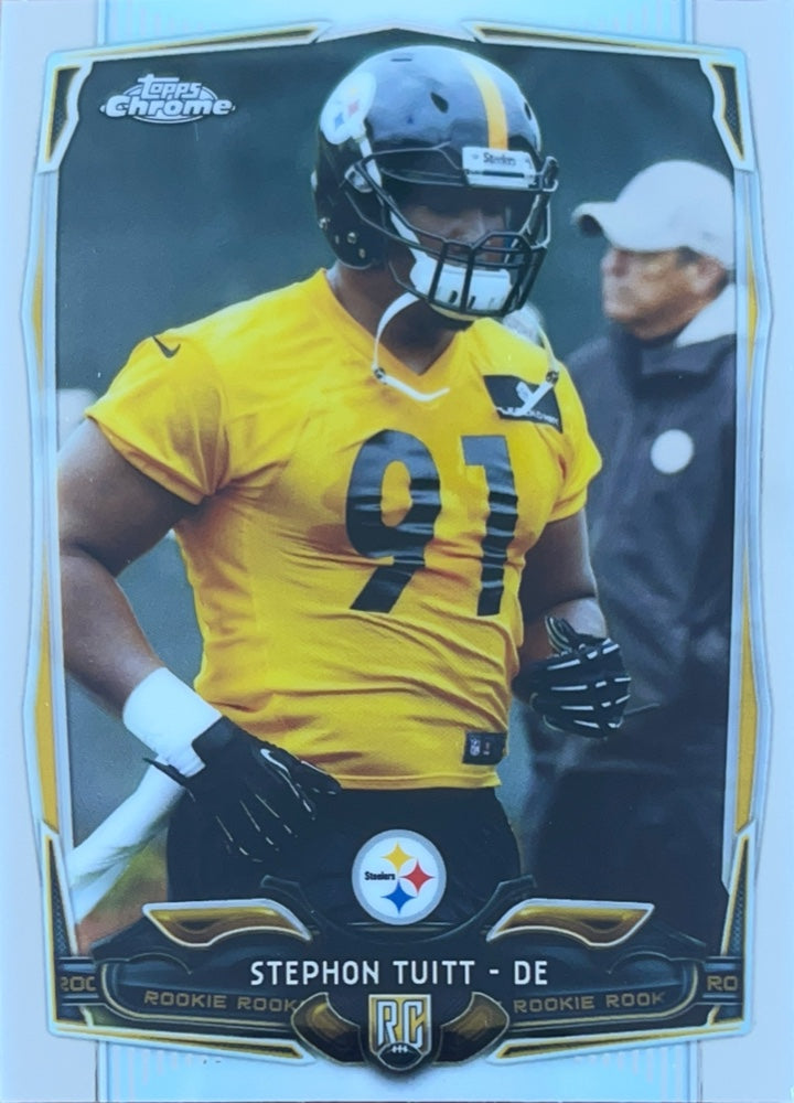 Stephon Tuitt #210 Pittsburgh Steelers Rookie | 2014 Topps Chrome | NFL Football (front)