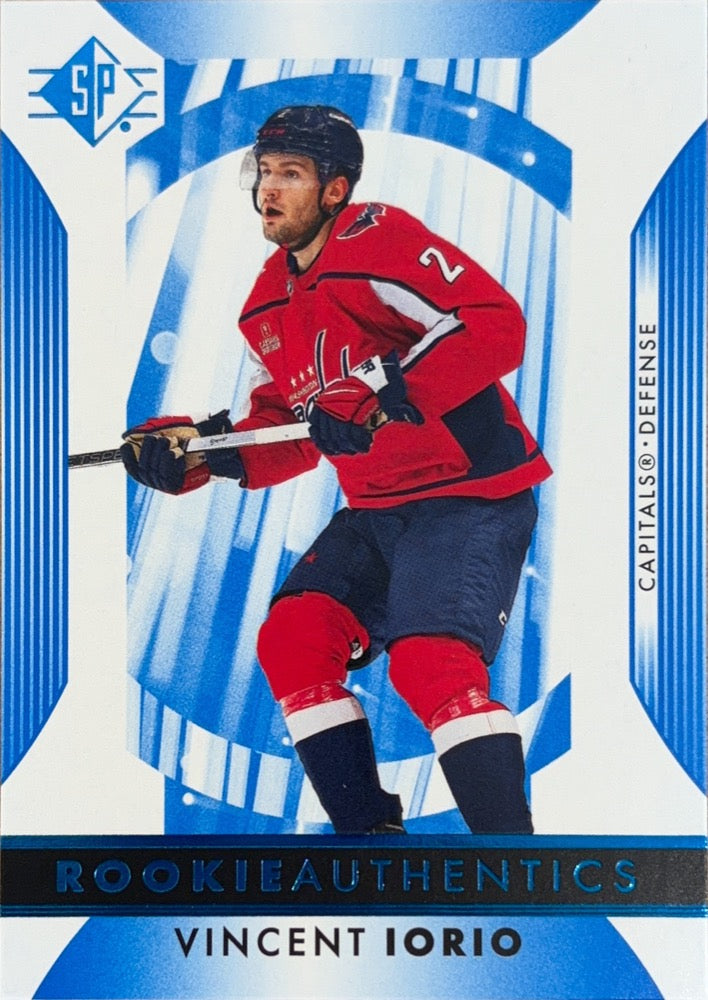 Vincent Iorio #111 Washington Capitals Rookie Authentics | 2023-24 SP Blue (front)