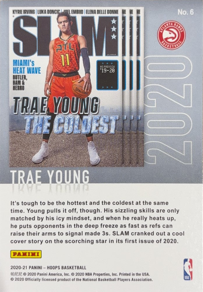 Trae Young #6 Atlanta Hawks | 2020-21 Hoops Slam (back)