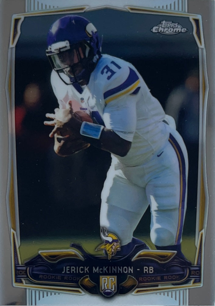 Jerick McKinnon #160 Minnesota Vikings Rookie | 2014 Topps Chrome | NFL Football (front)