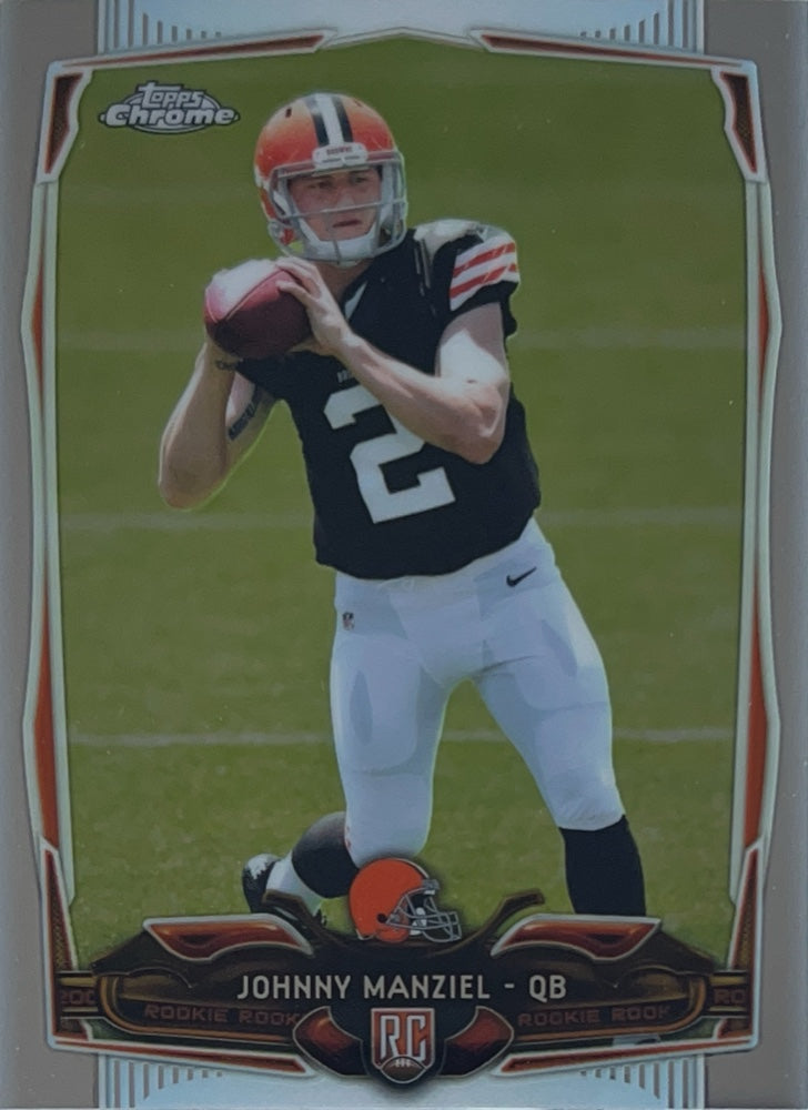 Johnny Manziel #169 Cleveland Browns Rookie | 2014 Topps Chrome | NFL Football (front)